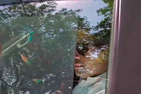 Raghav Chadha arrives at Kejriwal's residence